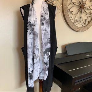 🎉 5/$25 NWT ROFFE Size XL Unique Open Cardigan Blouse Top